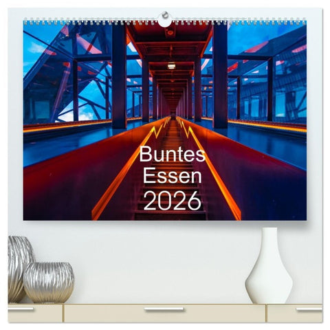 Buntes Essen 2026 (hochwertiger Premium Wandkalender 2026 DIN A2 quer), Kunstdruck in Hochglanz