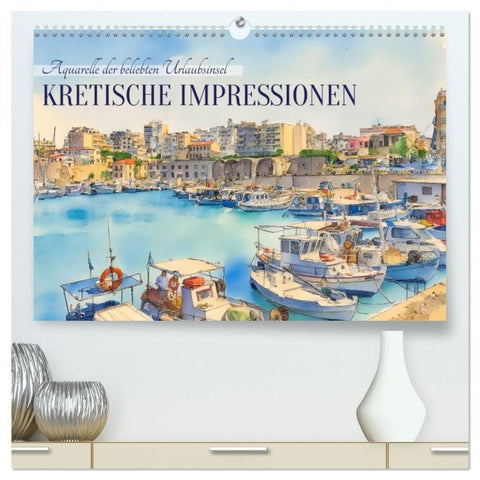 Kretische Impressionen (hochwertiger Premium Wandkalender 2026 DIN A2 quer), Kunstdruck in Hochglanz