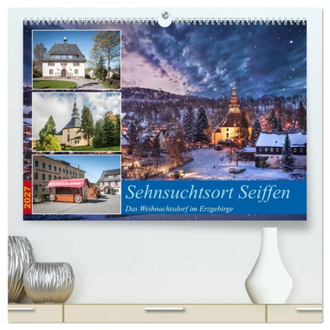 Sehnsuchtsort Seiffen (hochwertiger Premium Wandkalender 2027 DIN A2 quer), Kunstdruck in Hochglanz