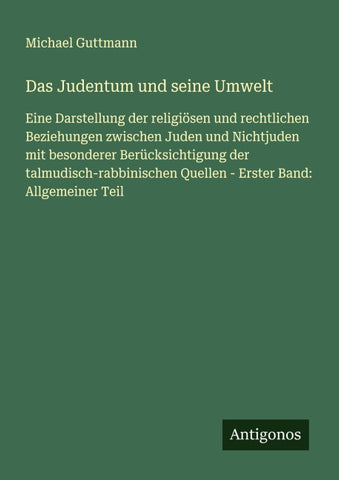 Das Judentum und seine Umwelt