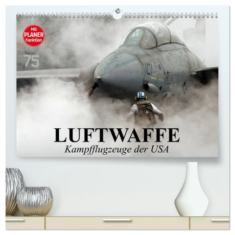 Luftwaffe. Kampfflugzeuge der USA (hochwertiger Premium Wandkalender 2026 DIN A2 quer), Kunstdruck in Hochglanz