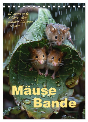 Mäusebande (Tischkalender 2026 DIN A5 hoch), CALVENDO Monatskalender