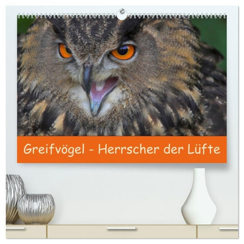 Greifvögel - Herrscher der Lüfte (hochwertiger Premium Wandkalender 2027 DIN A2 quer), Kunstdruck in Hochglanz