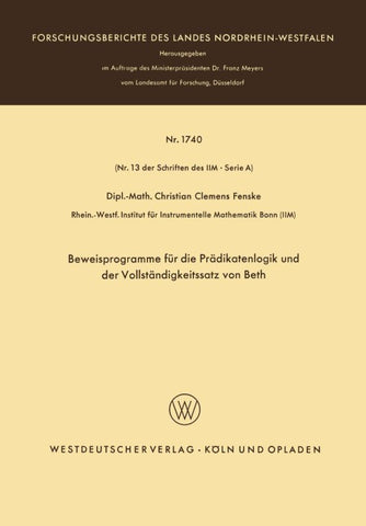 Beweisprogramme für die Prädikatenlogik und der Vollständigkeitssatz von Beth