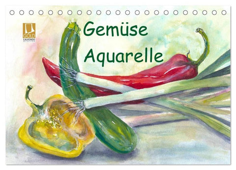 Gemüse Aquarelle (Tischkalender 2027 DIN A5 quer), CALVENDO Monatskalender