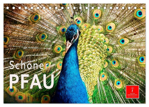 Schöner Pfau (Tischkalender 2027 DIN A5 quer), CALVENDO Monatskalender