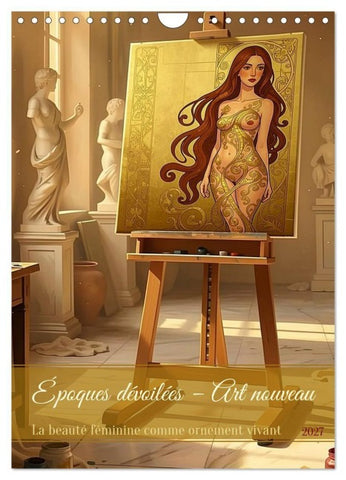 Époques dévoilées - Art nouveau (Calendrier mural 2027 DIN A4 horizontal), CALVENDO calendrier mensuel