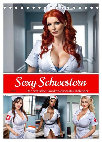 Sexy Schwestern (Tischkalender 2027 DIN A5 hoch), CALVENDO Monatskalender