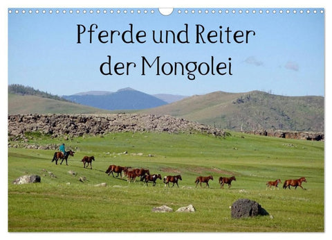 Pferde und Reiter der Mongolei (Wandkalender 2027 DIN A3 quer), CALVENDO Monatskalender