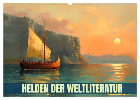 Helden der Weltliteratur (Wandkalender 2027 DIN A2 quer), CALVENDO Monatskalender