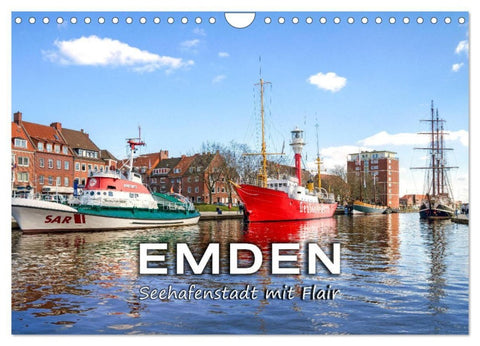 EMDEN Seehafenstadt mit Flair (Wandkalender 2027 DIN A4 quer), CALVENDO Monatskalender