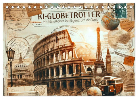 KI-Globetrotter: Mit künstlicher Intelligenz um die Welt (Tischkalender 2027 DIN A5 quer), CALVENDO Monatskalender