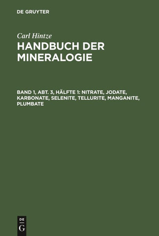 Nitrate, Jodate, Karbonate, Selenite, Tellurite, Manganite, Plumbate