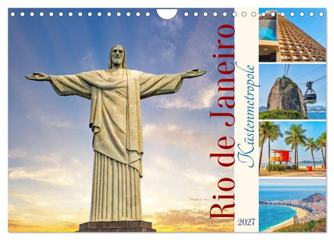 Rio de Janeiro - Küstenmetropole (Wandkalender 2027 DIN A4 quer), CALVENDO Monatskalender