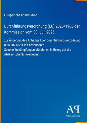 Durchführungsverordnung (EU) 2026/1908 der Kommission vom 30. Juli 2026