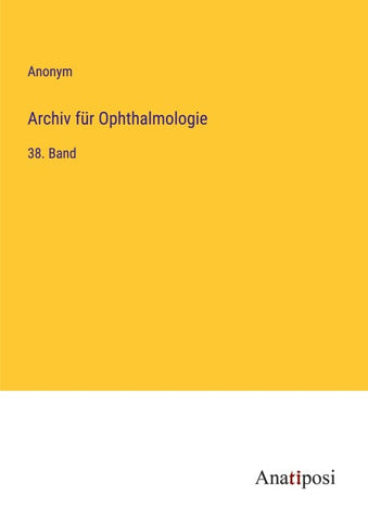Archiv für Ophthalmologie