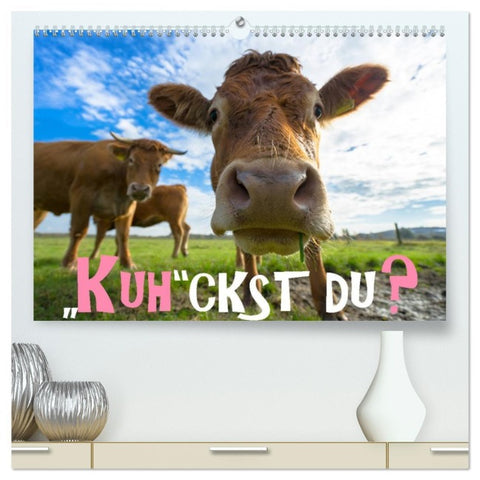 Kuhckst du? (hochwertiger Premium Wandkalender 2026 DIN A2 quer), Kunstdruck in Hochglanz
