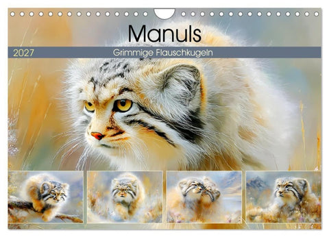 Manuls. Grimmige Flauschkugeln (Wandkalender 2027 DIN A4 quer), CALVENDO Monatskalender