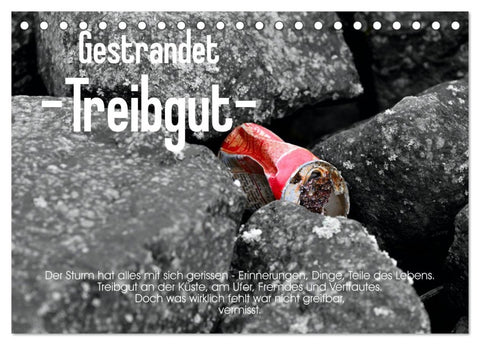 Gestrandet -Treibgut- (Tischkalender 2026 DIN A5 quer), CALVENDO Monatskalender
