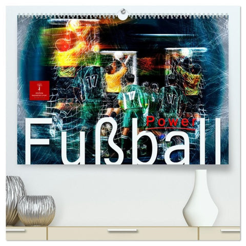 Fußball Power (hochwertiger Premium Wandkalender 2026 DIN A2 quer), Kunstdruck in Hochglanz