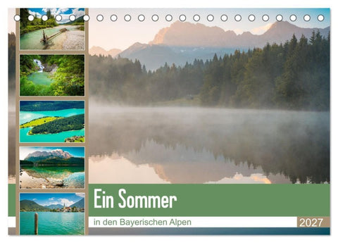 Ein Sommer in den Bayerischen Alpen (Tischkalender 2027 DIN A5 quer), CALVENDO Monatskalender