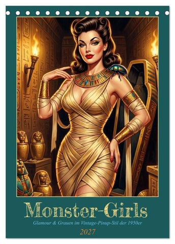 Monster-Girls (Tischkalender 2027 DIN A5 hoch), CALVENDO Monatskalender