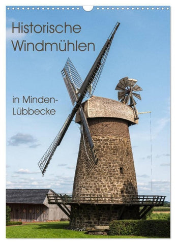 Historische Windmühlen in Minden-Lübbecke (Wandkalender 2027 DIN A3 hoch), CALVENDO Monatskalender