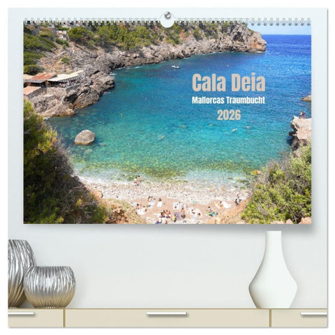 Cala Deia - Mallorcas Traumbucht (hochwertiger Premium Wandkalender 2026 DIN A2 quer), Kunstdruck in Hochglanz