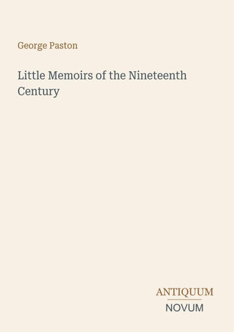 Little Memoirs of the Nineteenth Century