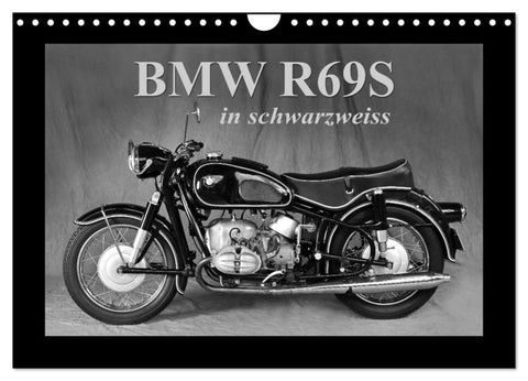 BMW R69S in schwarzweiss (Wandkalender 2027 DIN A4 quer), CALVENDO Monatskalender