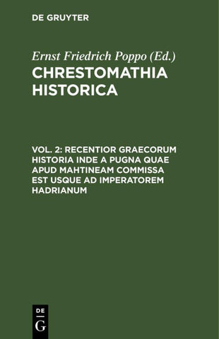 Recentior Graecorum historia inde a pugna quae apud Mahtineam commissa est usque ad imperatorem Hadrianum
