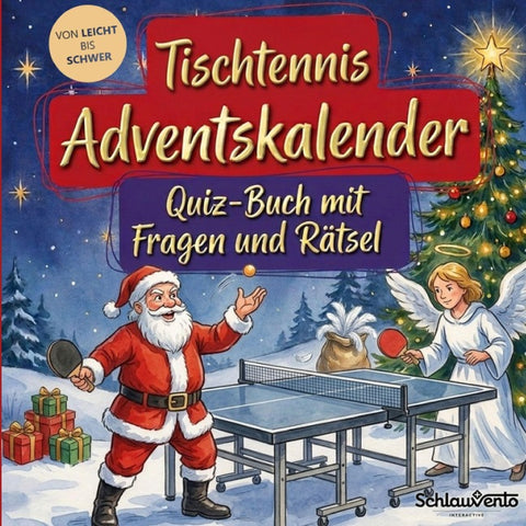 Tischtennis-Adventskalender: Quiz-Buch mit Fragen und Rätsel