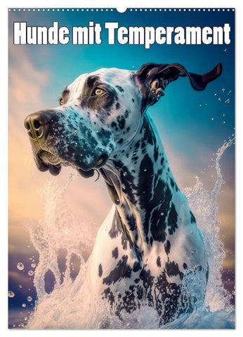 Hunde mit Temperament (Wandkalender 2027 DIN A2 hoch), CALVENDO Monatskalender