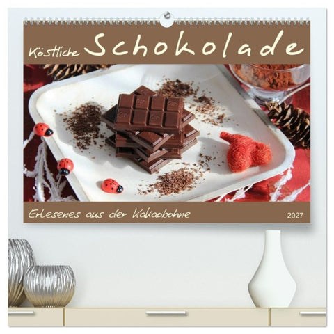 Schokolade - aus der Kakaobohne (hochwertiger Premium Wandkalender 2027 DIN A2 quer), Kunstdruck in Hochglanz