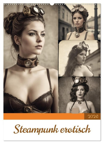 Steampunk erotisch (Wandkalender 2026 DIN A2 hoch), CALVENDO Monatskalender