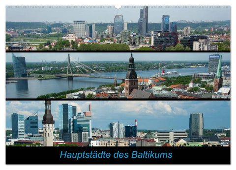 Hauptstädte des Baltikums (Wandkalender 2026 DIN A2 quer), CALVENDO Monatskalender