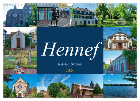 Hennef - Stadt der 100 Dörfer (Wandkalender 2026 DIN A3 quer), CALVENDO Monatskalender