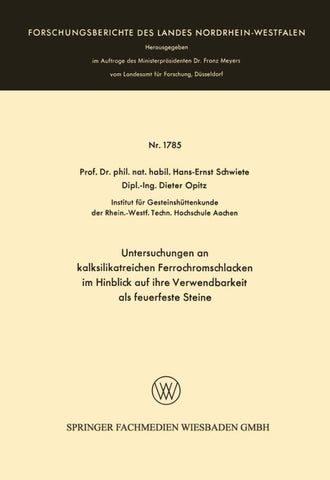 Untersuchungen an kalksilikatreichen Ferrochromschlacken