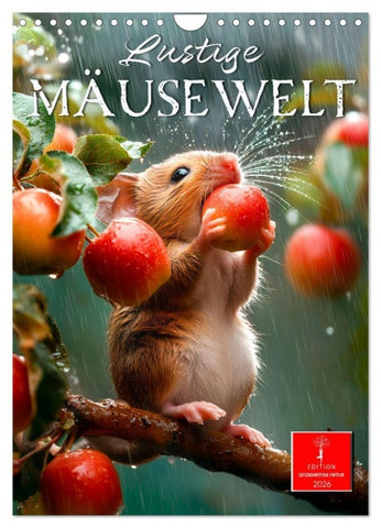 Lustige Mäusewelt (Wandkalender 2026 DIN A4 hoch), CALVENDO Monatskalender