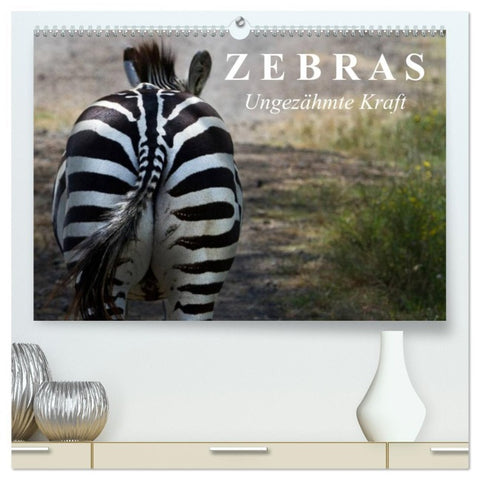 Zebras - Ungezähmte Kraft (hochwertiger Premium Wandkalender 2026 DIN A2 quer), Kunstdruck in Hochglanz