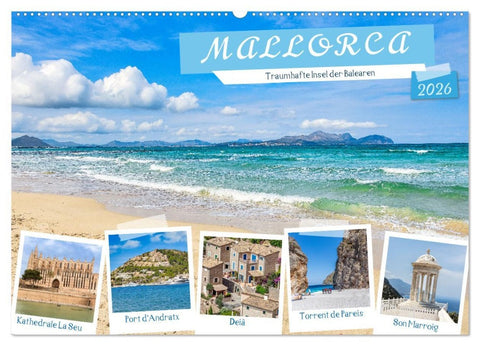 Mallorca - Traumhafte Insel der Balearen (Wandkalender 2026 DIN A2 quer), CALVENDO Monatskalender