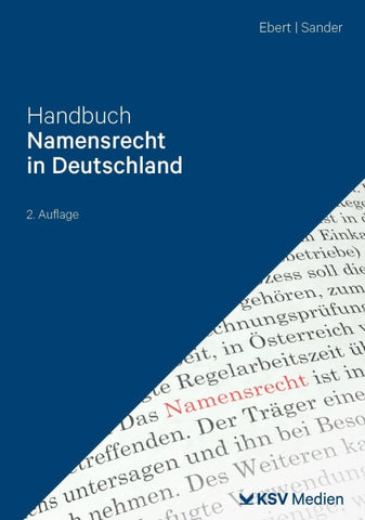 Handbuch Namenrecht in Deutschland
