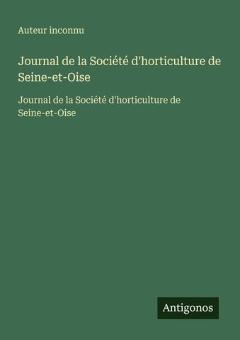 Journal de la Société d'horticulture de Seine-et-Oise
