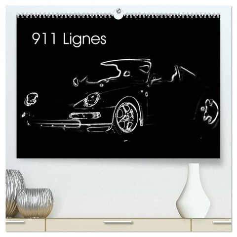 911 Lignes (Calendrier mural haut de gamme 2027 DIN A2 vertical), CALVENDO calendrier mensuel