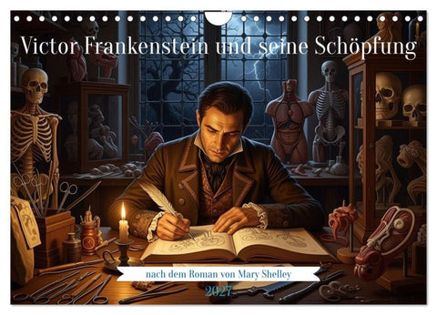Victor Frankenstein und seine Schöpfung (Wandkalender 2027 DIN A4 quer), CALVENDO Monatskalender