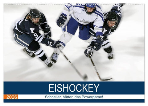 Eishockey! Schneller, härter, das Powergame! (Wandkalender 2026 DIN A2 quer), CALVENDO Monatskalender