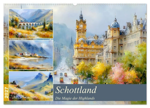 Schottland. Die Magie der Highlands (Wandkalender 2027 DIN A2 quer), CALVENDO Monatskalender