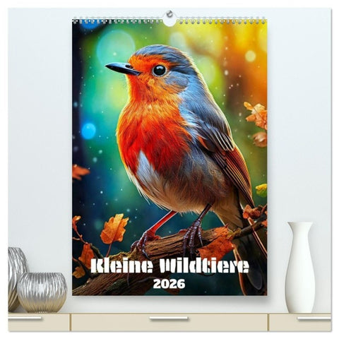 Kleine Wildtiere (hochwertiger Premium Wandkalender 2026 DIN A2 hoch), Kunstdruck in Hochglanz