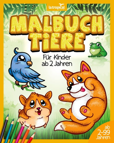 Malbuch Tiere für Kinder ab 2 Jahren