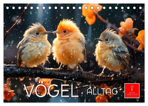 Vögel Alltag (Tischkalender 2027 DIN A5 quer), CALVENDO Monatskalender